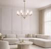 BREVAN 8 LIGHT ANTIQUE GOLD PENDANT